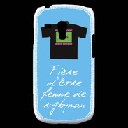 Coque Samsung Galaxy S3 Mini Femme de rugbyman Bonus offensif-défensif Bleu 2