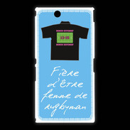 Coque Sony Xpéria Z Ultra Femme de rugbyman Bonus offensif-défensif Bleu 2