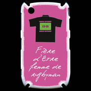 Coque Blackberry 8520 Femme de rugbyman Bonus offensif-défensif Rose 2