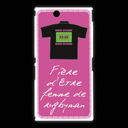 Coque Sony Xpéria Z Ultra Femme de rugbyman Bonus offensif-défensif Rose 2