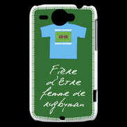 Coque HTC Wildfire G8 Femme de rugbyman Bonus offensif-défensif Vert 2
