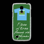 Coque Samsung Galaxy S4mini Femme de rugbyman Bonus offensif-défensif Vert 2