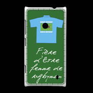 Coque Nokia Lumia 520 Femme de rugbyman Bonus offensif-défensif Vert 2