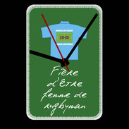 Grande pendule murale Femme de rugbyman Bonus offensif-défensif Vert 2