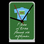 Pendule de bureau Femme de rugbyman Bonus offensif-défensif Vert 2
