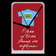 Pendule de bureau Femme de rugbyman Bonus offensif-défensif Rouge 2