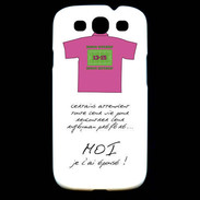 Coque Samsung Galaxy S3 Moi je l'ai épousé Bonus offensif-défensif Blanc