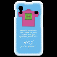 Coque Samsung ACE S5830 Moi je l'ai épousé Bonus offensif-défensif Bleu