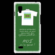 Coque LG Optimus L9 Moi je l'ai épousé Bonus offensif-défensif Vert