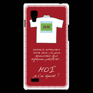 Coque LG Optimus L9 Moi je l'ai épousé Bonus offensif-défensif Rouge