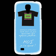 Coque Samsung Galaxy S4 Moi je l'ai épousé Bonus offensif-défensif Bleu 2