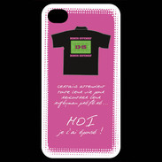Coque iPhone 4 / iPhone 4S Moi je l'ai épousé Bonus offensif-défensif Rose 2
