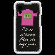 Coque Samsung ACE S5830 Fille de rugbyman Bonus offensif-défensif Noir