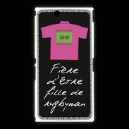 Coque Sony Xpéria Z Ultra Fille de rugbyman Bonus offensif-défensif Noir