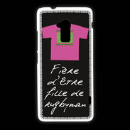 Coque HTC One Max Fille de rugbyman Bonus offensif-défensif Noir