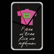 Grande pendule murale Fille de rugbyman Bonus offensif-défensif Noir