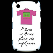 Coque Blackberry 8520 Fille de rugbyman Bonus offensif-défensif Blanc
