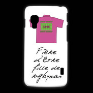 Coque LG L5 2 Fille de rugbyman Bonus offensif-défensif Blanc