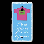 Coque Nokia Lumia 1320 Fille de rugbyman Bonus offensif-défensif Bleu