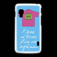 Coque LG L5 2 Fille de rugbyman Bonus offensif-défensif Bleu