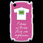 Coque Blackberry 8520 Fille de rugbyman Bonus offensif-défensif Rose