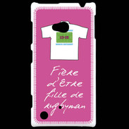 Coque Nokia Lumia 720 Fille de rugbyman Bonus offensif-défensif Rose
