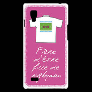 Coque LG Optimus L9 Fille de rugbyman Bonus offensif-défensif Rose