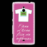 Coque Nokia Lumia 1320 Fille de rugbyman Bonus offensif-défensif Rose