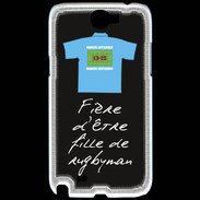 Coque Samsung Galaxy Note 2 Fille de rugbyman Bonus offensif-défensif Noir 2