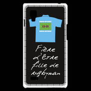 Coque LG Optimus L9 Fille de rugbyman Bonus offensif-défensif Noir 2