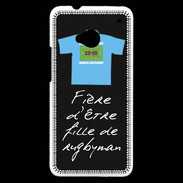 Coque HTC One Fille de rugbyman Bonus offensif-défensif Noir 2