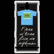 Coque Sony Xperia U Fille de rugbyman Bonus offensif-défensif Noir 2