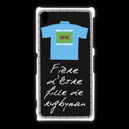 Coque Sony Xpéria Z1 Fille de rugbyman Bonus offensif-défensif Noir 2