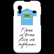 Coque Samsung ACE S5830 Fille de rugbyman Bonus offensif-défensif Blanc 2