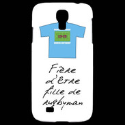 Coque Samsung Galaxy S4 Fille de rugbyman Bonus offensif-défensif Blanc 2
