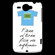 Coque HTC Wildfire G8 Fille de rugbyman Bonus offensif-défensif Blanc 2