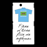 Coque Sony Xpéria Z Ultra Fille de rugbyman Bonus offensif-défensif Blanc 2