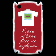 Coque Blackberry 8520 Fille de rugbyman Bonus offensif-défensif Rouge