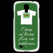Coque Samsung Galaxy S4 Fille de rugbyman Bonus offensif-défensif Vert