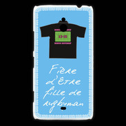 Coque Nokia Lumia 1320 Fille de rugbyman Bonus offensif-défensif Bleu 2