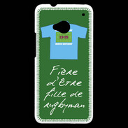 Coque HTC One Fille de rugbyman Bonus offensif-défensif Vert 2
