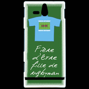 Coque Sony Xperia U Fille de rugbyman Bonus offensif-défensif Vert 2