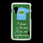 Coque LG L5 2 Fille de rugbyman Bonus offensif-défensif Vert 2