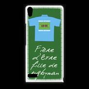 Coque Huawei Ascend P6 Fille de rugbyman Bonus offensif-défensif Vert 2