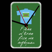 Grande pendule murale Fille de rugbyman Bonus offensif-défensif Vert 2