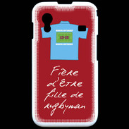 Coque Samsung ACE S5830 Fille de rugbyman Bonus offensif-défensif Rouge 2
