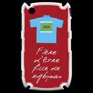 Coque Blackberry 8520 Fille de rugbyman Bonus offensif-défensif Rouge 2