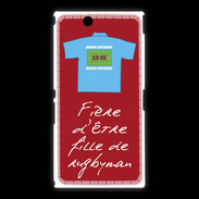 Coque Sony Xpéria Z Ultra Fille de rugbyman Bonus offensif-défensif Rouge 2