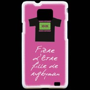 Coque Samsung Galaxy S2 Fille de rugbyman Bonus offensif-défensif Rose 2