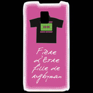 Coque LG P990 Fille de rugbyman Bonus offensif-défensif Rose 2